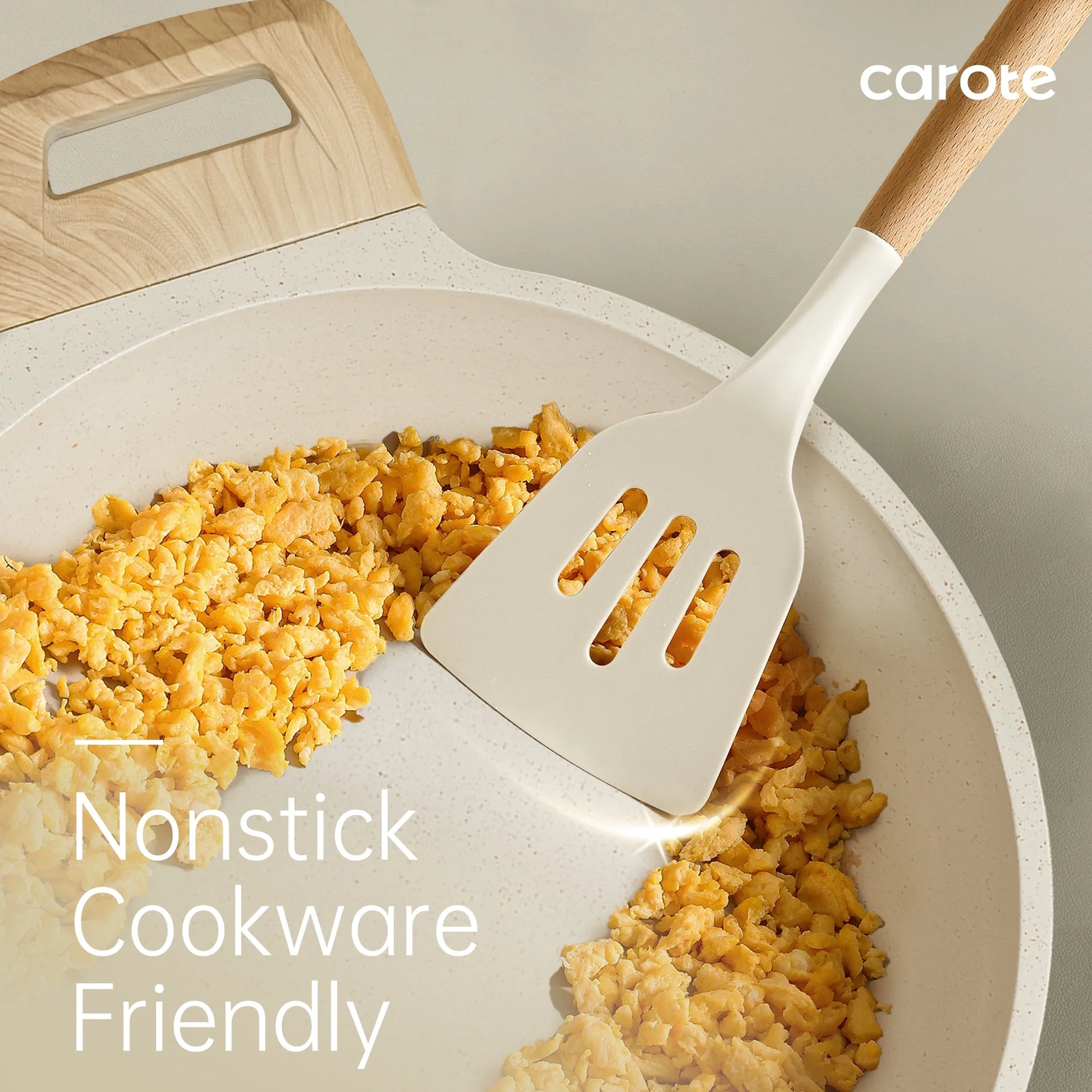 10-Piece Silicone and Wood Cooking Utensil Set, Heat-Resistant, Safe for Nonstick Cookware