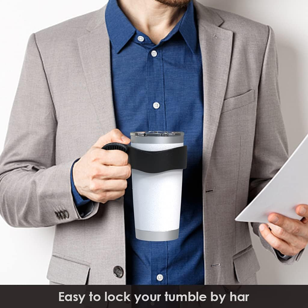 Tumbler Handle Fits for 20 OZ YETI, OZARK TRAIL, Rambler Tumbler(Black,Handle Only,Cup Not Include)